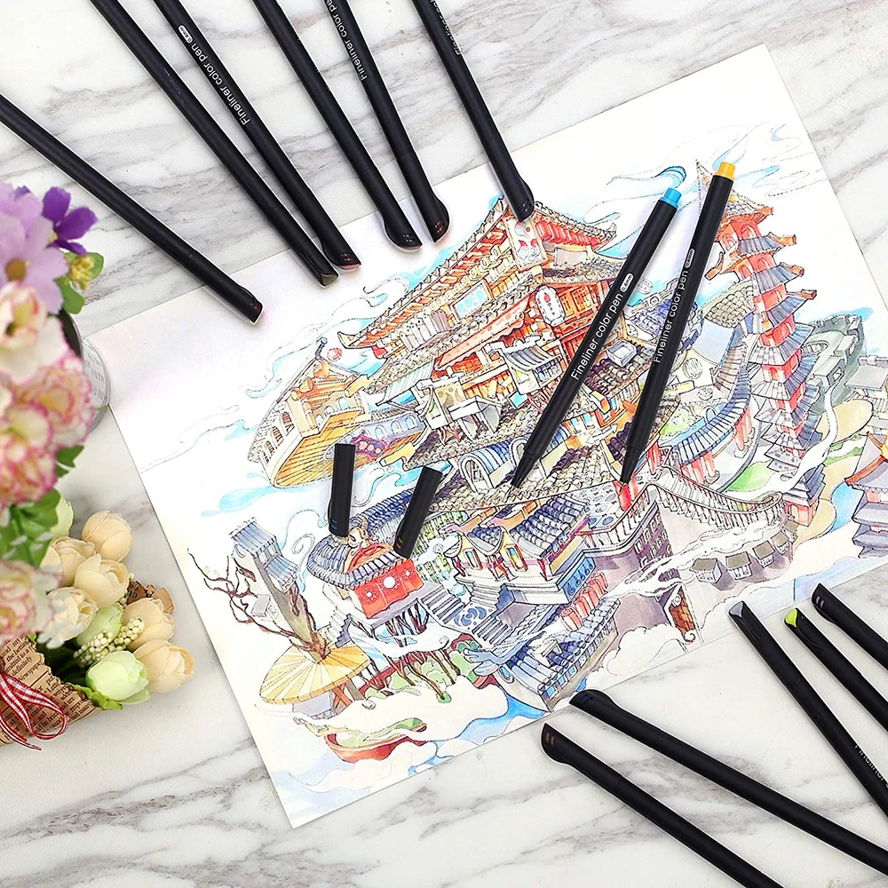 

12pcs Journal Colored Fine Point Pens Fineliner Pen for Note Taking Calendar Agenda Bullet Journaling Art Project Office Supply