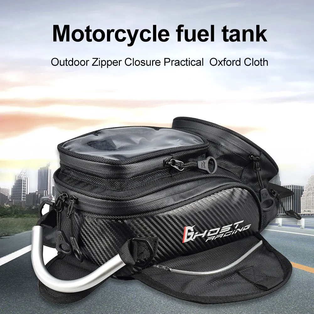 

Zipper Closure Portable Practical Storage Motorcycle Tank Bag Phone Holder Oxford Cloth Accessories Fashion GPS Navigation