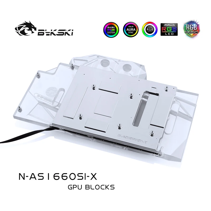 Bykski водный блок использовать для ASUS GTX1660-O6G-SI/полное покрытие медный радиаторный