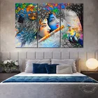 Без рамы 5 шт. или 3 предмета Chooseable холст картины радха кришна художественное произведение Настенная картина на холсте для домашнего декора живопись хороший подарок