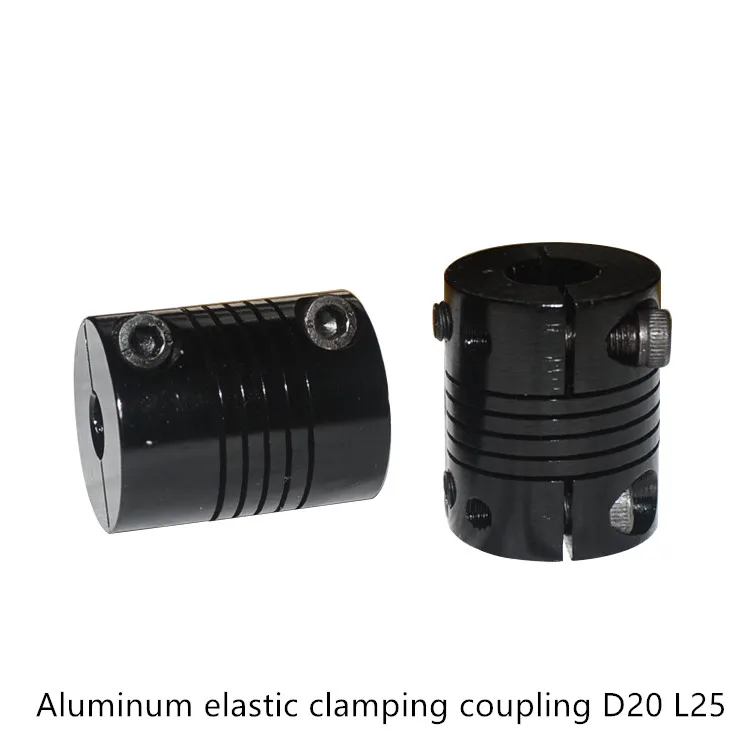 aluminium alloy CNC Stepper Motor Flexible Couplings black diameter 20mm length 25mm Shaft Coupler clamp