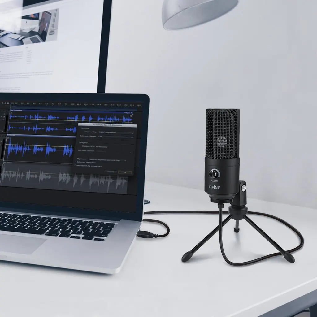Fifine Metal USB Condenser Recording Microphone For Laptop  Windows Cardioid Studio Recording Vocals  Voice Over,Video-K669 images - 6