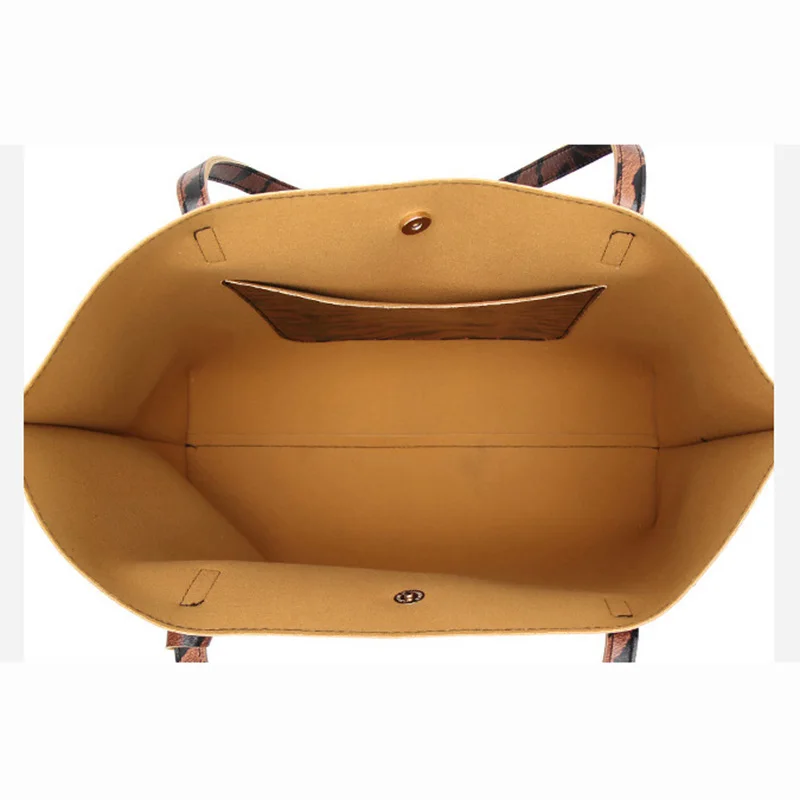 Осенняя леопардовая женская сумка тоут LISM из искусственной кожи вместительная