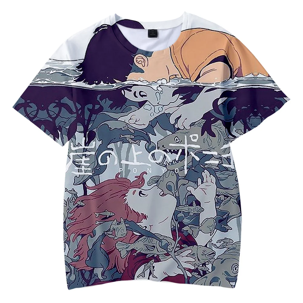 

Anime 3D T-shirt on the cliff men/women summer fashion Harajuku Anime T-shirt O-neck casual short-sleeved top