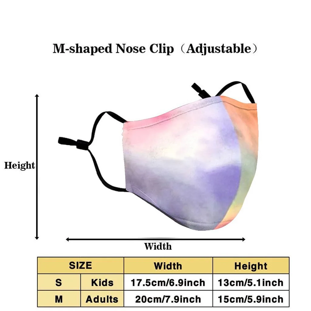 

Adults cotton mask + 2pcs PM2.5 filters Printing Reusable protection Masks Outdoor sports Washable Masks mascarilas