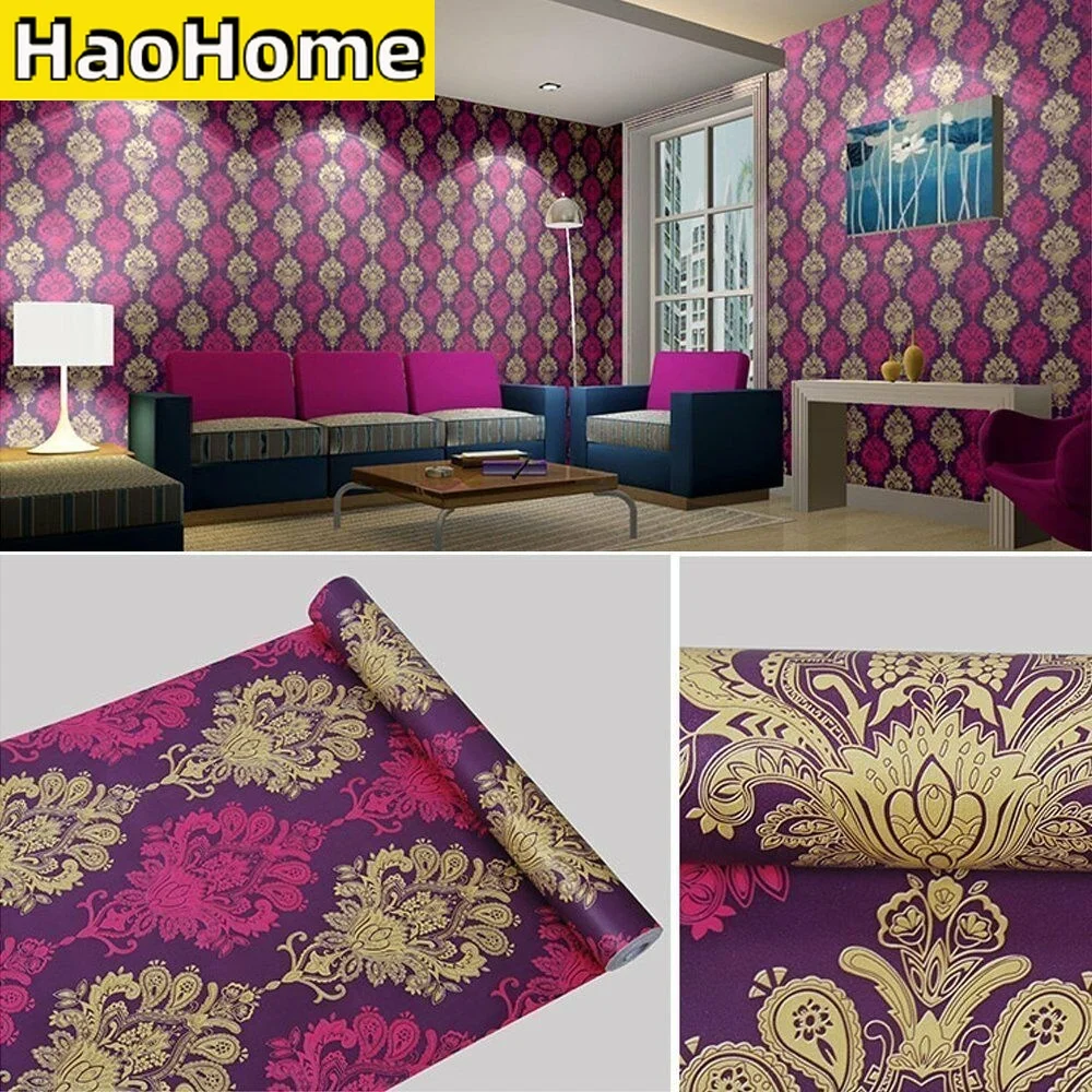 HaoHome пилинг и палка обои дамасская контактная бумага самоклеющиеся виниловые