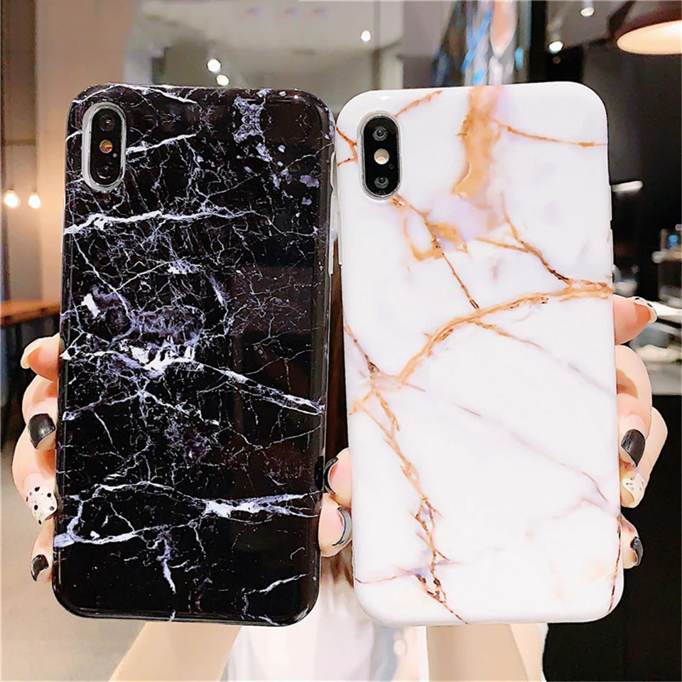 shiny luxury marble phone case for iphone 11 pro max x xs max xr 6 6s 7 8 plus se 2020 granite stone texture fundas case free global shipping