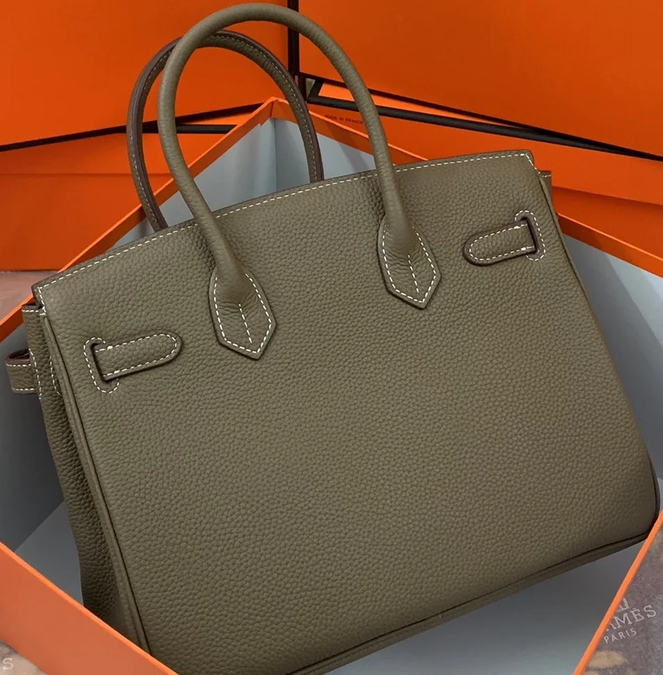 

25/30/35 Top quality Luxury high-quality TOGO leather women's classic handbag Famous designer large shoulder crossbody bag Black