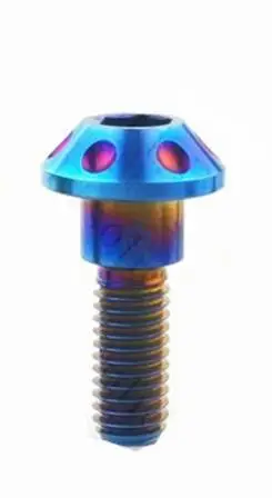 M6x20mm DIY Титан шаг болты для Yamaha тормоз конической шар шестигранный ключ головка суппорт дисковые тормоза с шестигранной Ti винты Ti Застежка - Цвет: Blue color