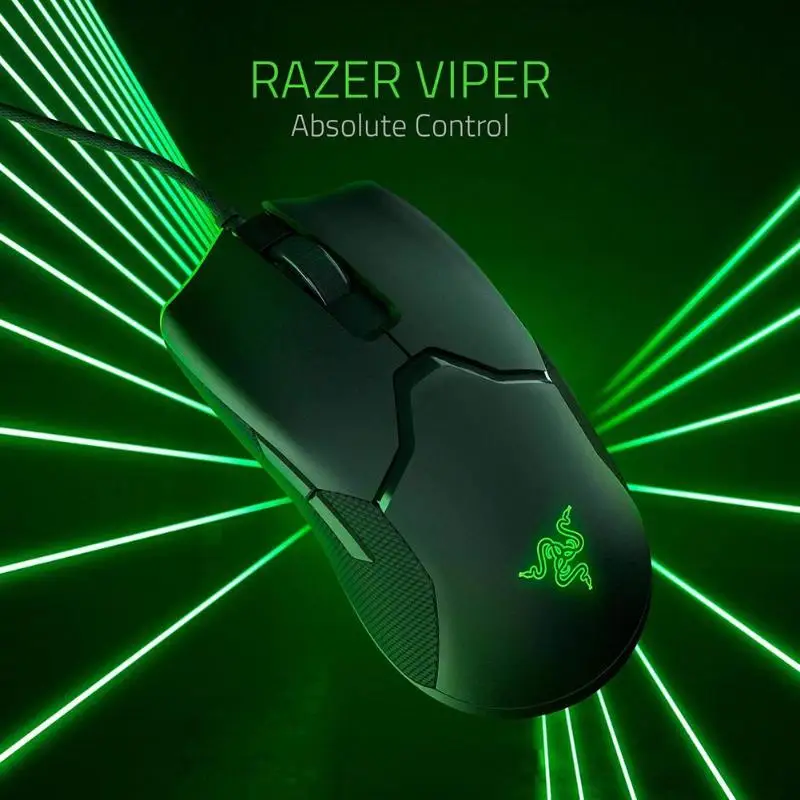 Razer Viper USB Проводная 16000 dpi Регулируемая Макросъемка RGB игра определение RGB эргономичная мышь для настольного компьютера/ноутбука Новинка