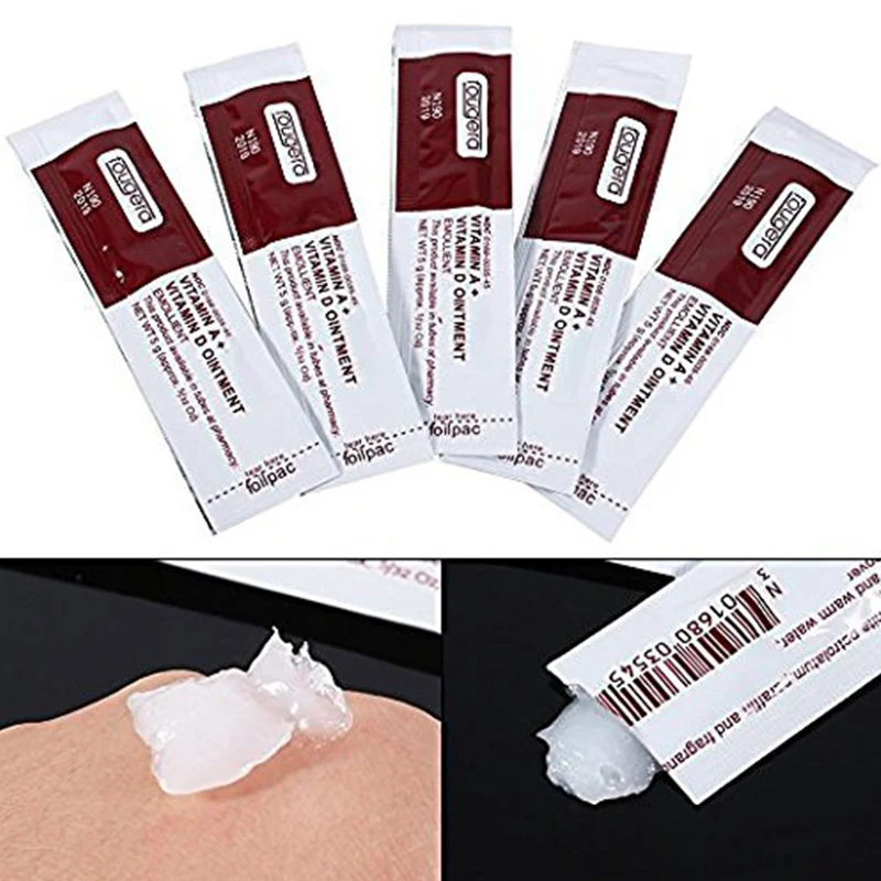 

50Pcs Independent Packet AD Tattoo Repair Cream Vitamin Ointment For Repairing Eyebrows Body After Tattoo Sterile Safe Permanent