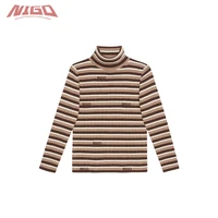 nigo boys and girls striped cashmere knitted turtleneck 3 14 years old childrens clothes coat nigo37562