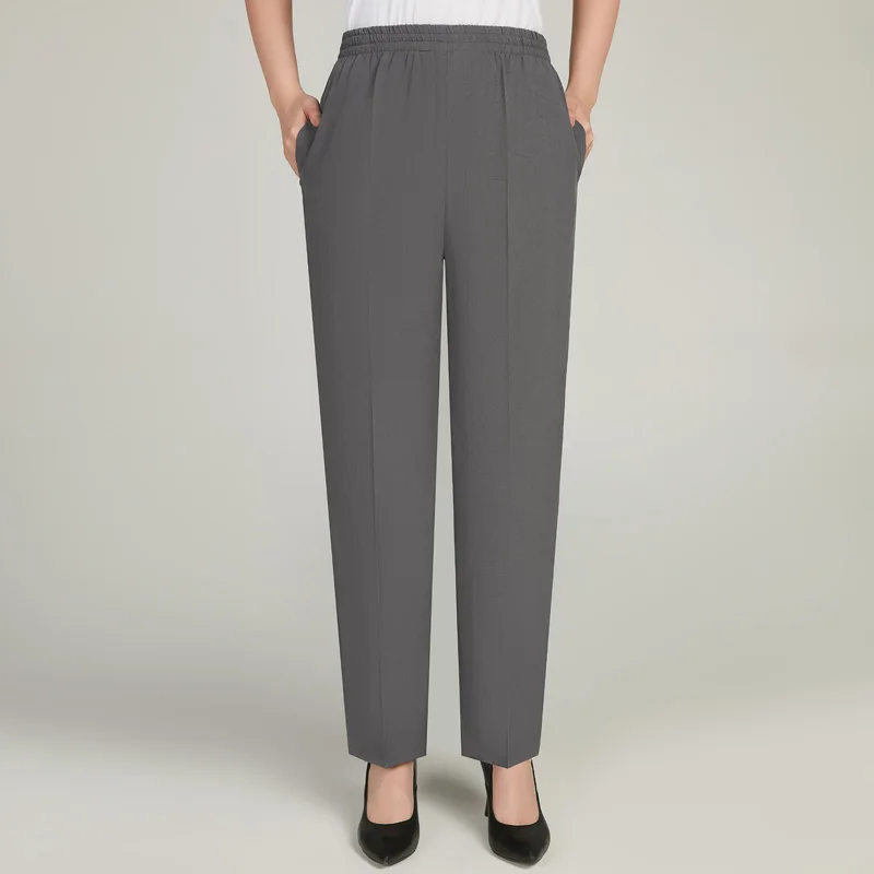 

Summer Women Black Pants 2020 New Korean Thin Plus Szie Trousers Women High Waist Ankle-Length Harem Pants Summer L-5XL