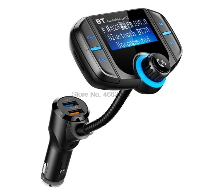 От DHL или Fedex 20 штук Bluetooth FM передатчик Беспроводной радио адаптер автомобильный