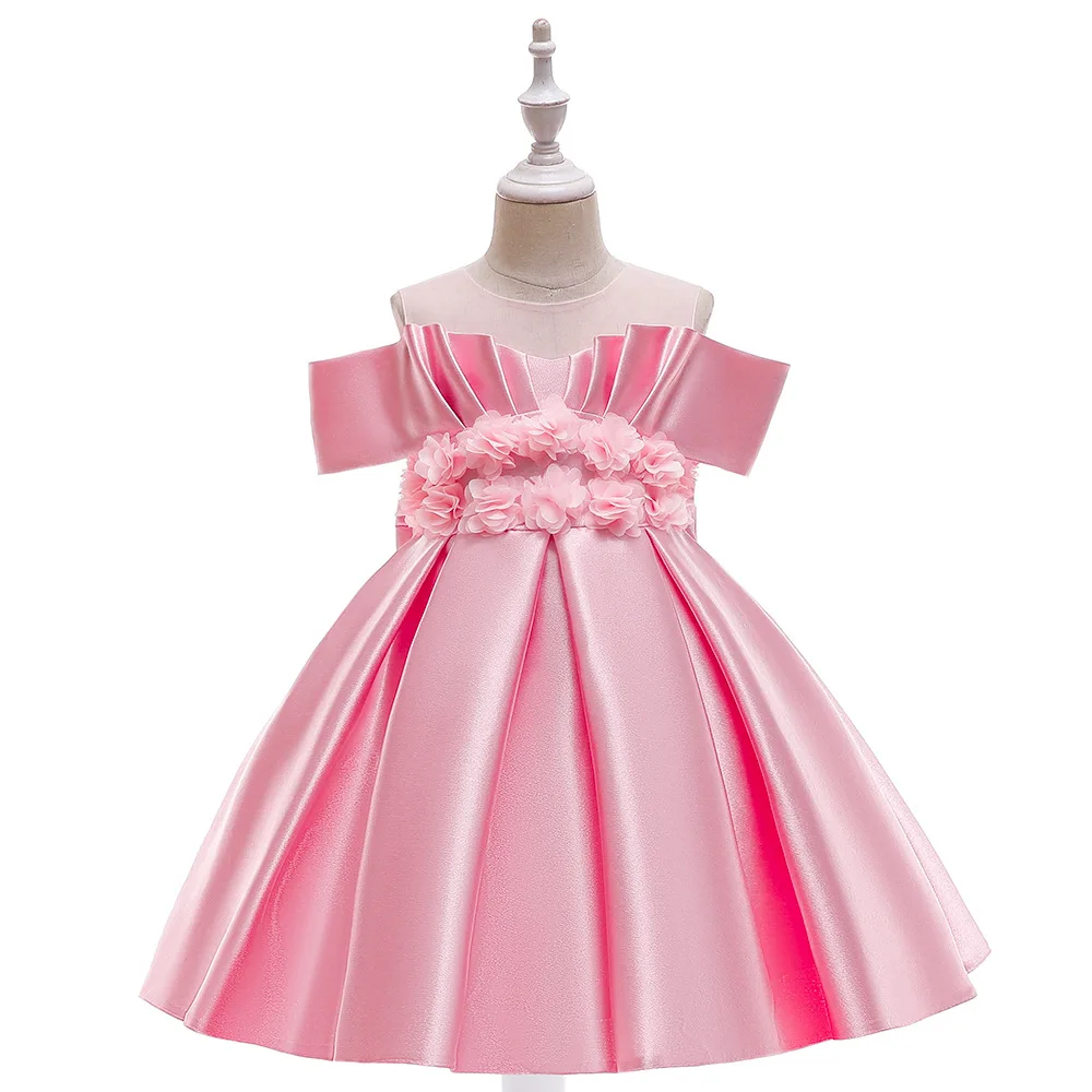 

Kids Girls Flower Dresses Party Ball Gown Prom Dress Girl Princess Bridesmaid Wedding Children First Communion Tutu Dress