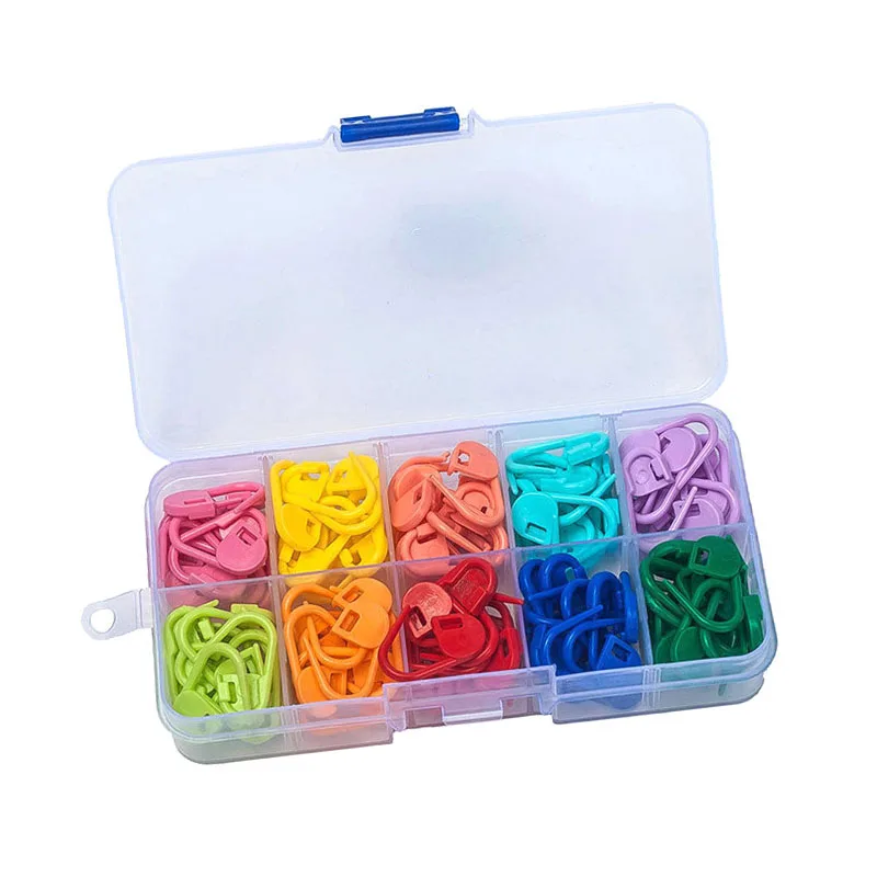 120 Pcs/Set Amazing Knitting Crochet Locking Stitch Needle Clip Markers Holder Tool Plastic AUG889 | Дом и сад