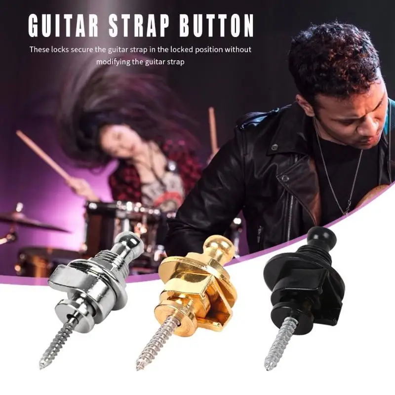 legierung kupfer elektrische gitarre strap lock taste anti slip gürtel schlösser nägel musical instruments zubehör für bass g