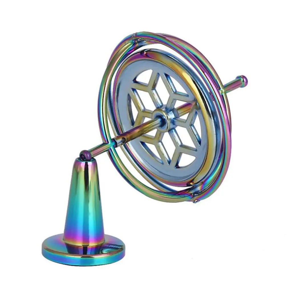 

Colorful Fingertip Gyroscope Decompression Finger Gyroscope Toy for Children Gift Scientific Metal Gyro Pressure Relieve Toy