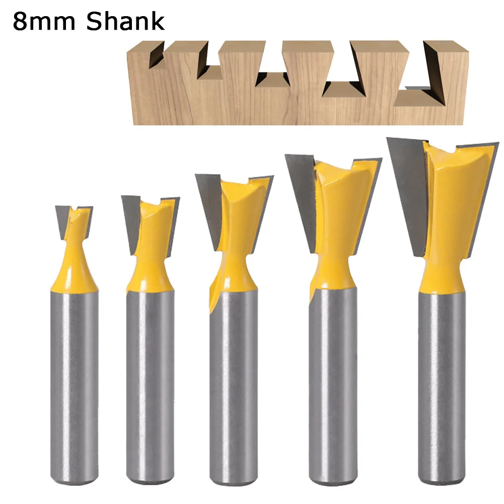 Набор фрез для деревообработки комплект из 1 8 мм хвостовик 14 градусов Ласточкин