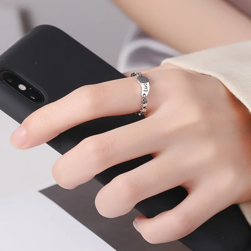 Kinel S925 Серебряное кольцо ювелирное изделие уличное популярное Ретро стиль