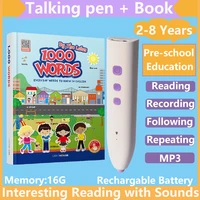 hot selling childrens toy english study talking pen and book 1000 words for kids 2 8 years