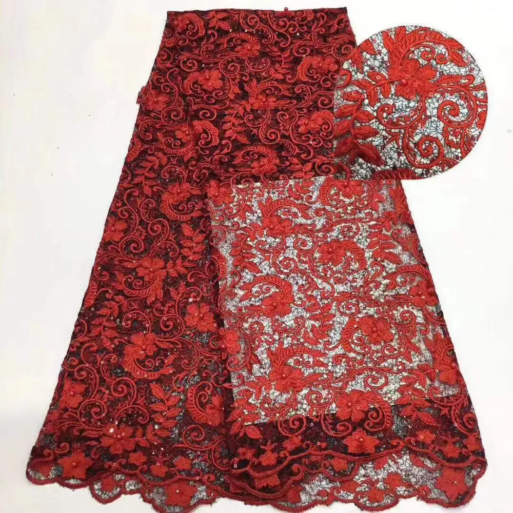 

5yards 2019 Nigerian sequins Wedding Lace Fabric High Quality African Lace Fabric net Tulle French Lace JIAJIAOC082