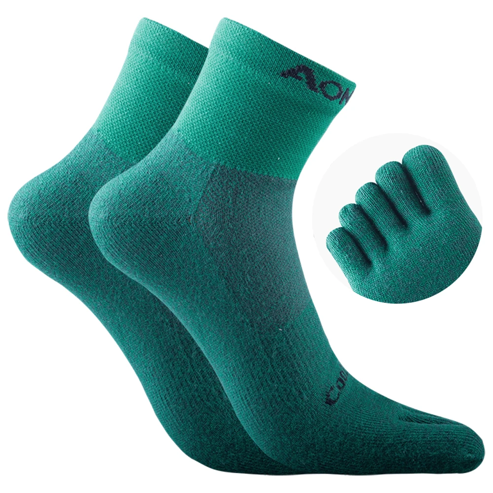 1 пара носки для велоспорта спортивные с пятью пальцами дышащие без пятки мужчин