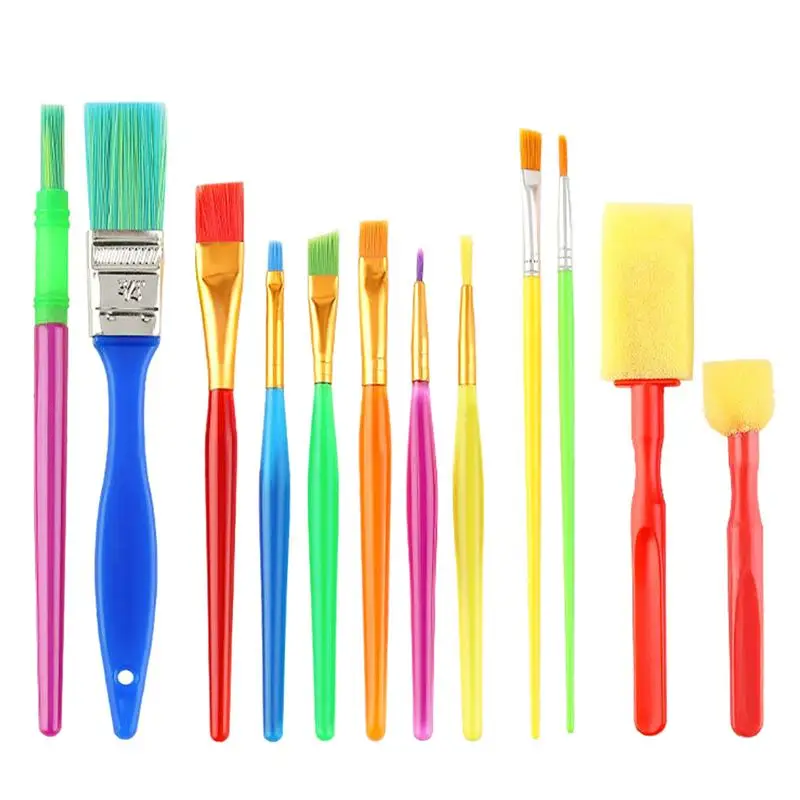 

12pcs Painting Brushes Bristle Art Brush Art Drawing Pen Oil Painting Brush