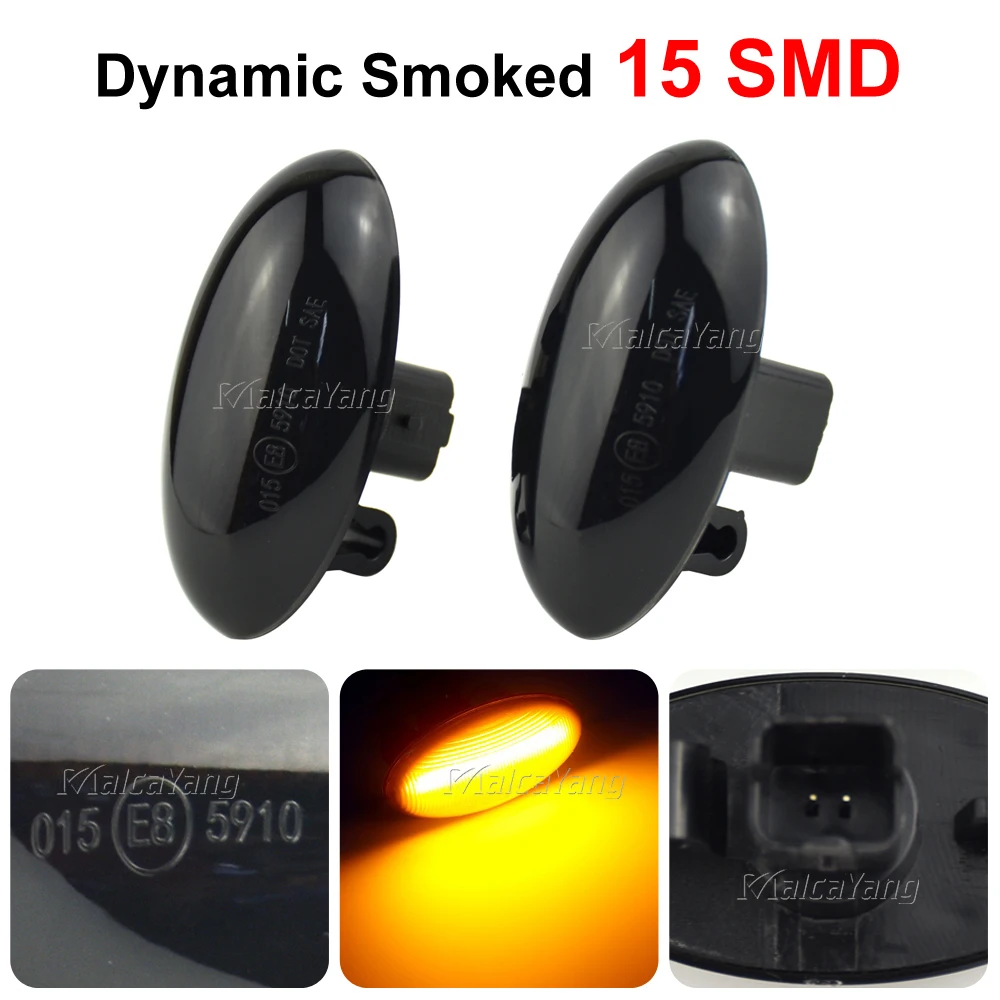 

2PCS Dynamic Car LED Turn Signal Light Side Marker Sequential Blinker For Citroen C1 C2 C3 C5 C6 Xsara Picasso Berlingo Jumpy