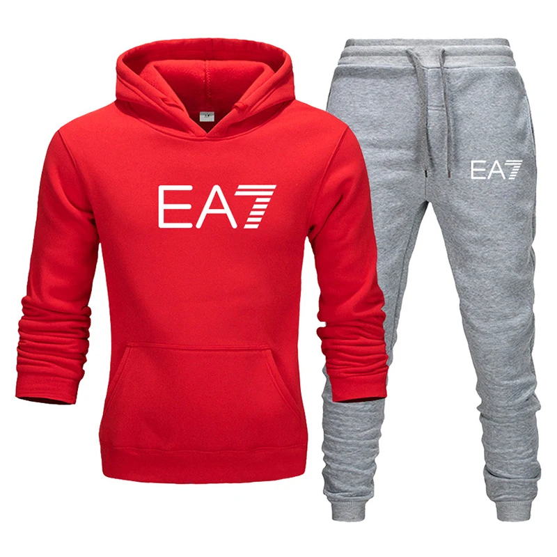 

Мужской костюм с толстовкой, горячая Распродажа 2021, осенне-зимняя модная повседневная универсальная Толстовка с принтом в Корейском стиле ...