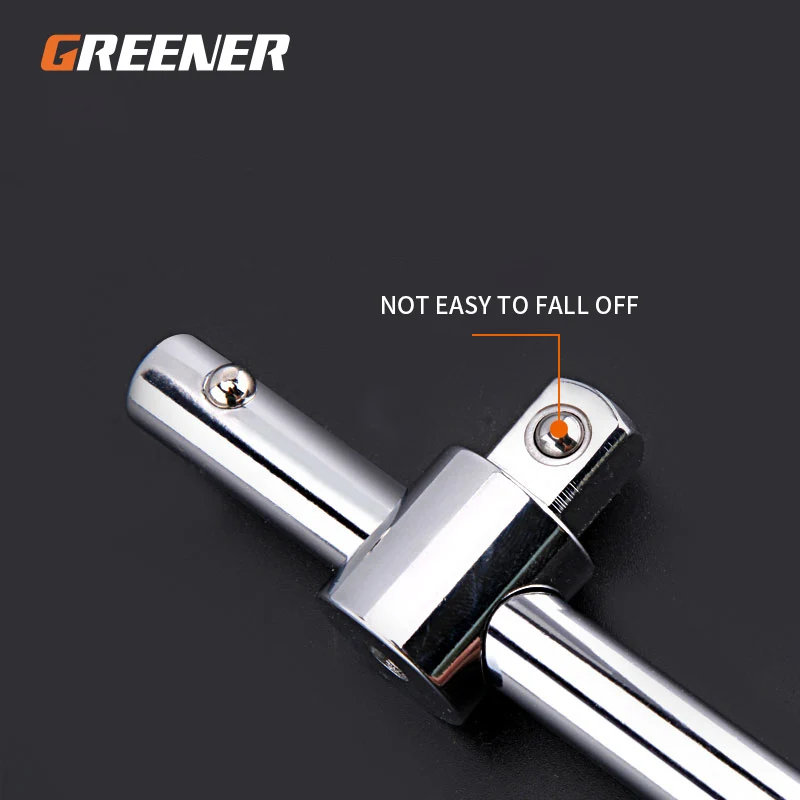 GREENER 1/4 дюйма 3/8 1/2 розетка для привода раздвижной Т-образный стержень инструменты