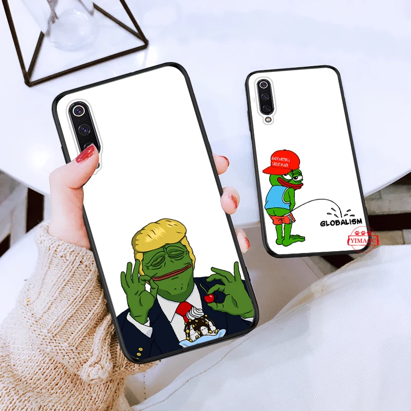 Meme Smug лягушка Пепе силиконовый чехол для Xiaomi 6 8 9 SE A1 A2 A3 Lite F1 Mix 2S MAX 3 9T Pro CC9E CC9 |