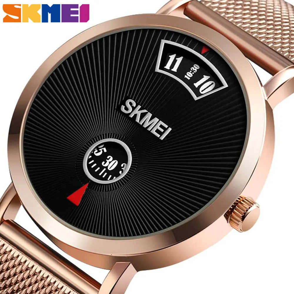 

SKMEI Simple Men Quartz Watch Business Style Fashion Wristwatches 3Bar Waterproof Stainless Steel/Leather relogio masculino 1489