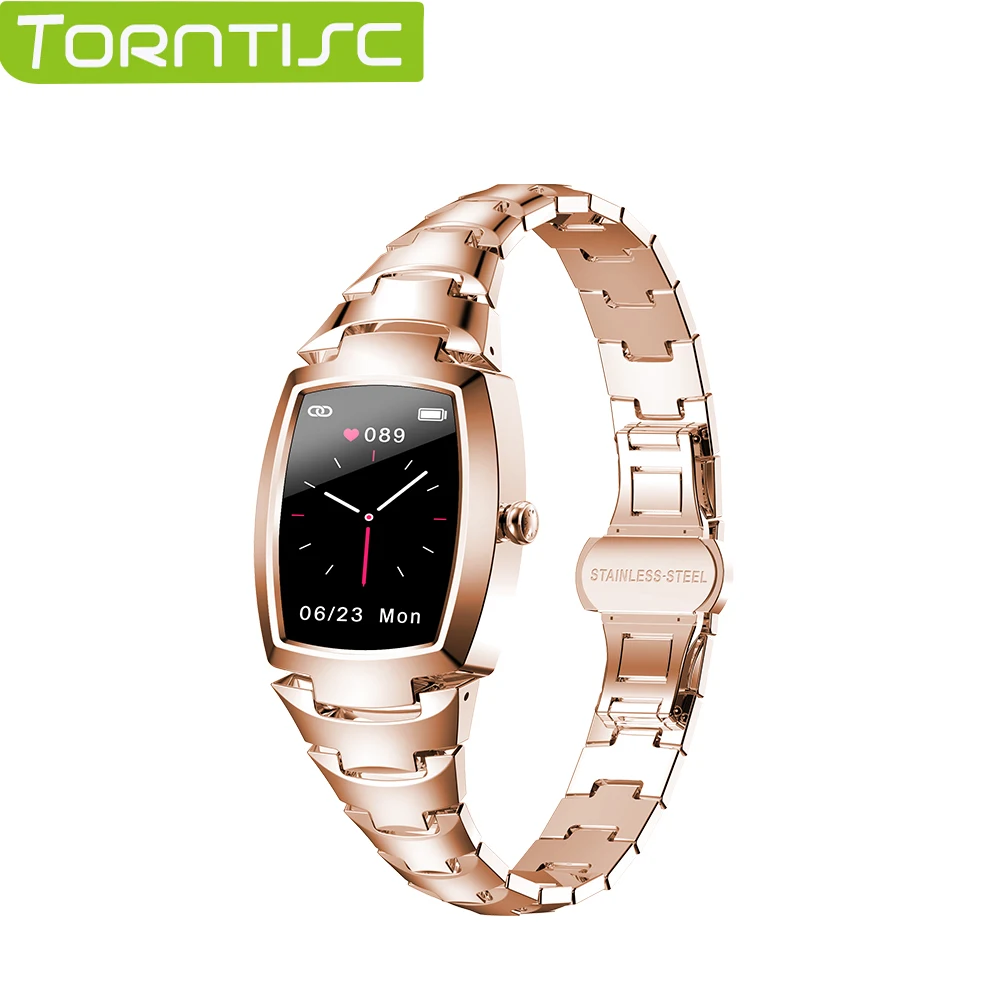 Torntisc H8 Pro Мода Смарт-часы Женщины IP67 Водонепроницаемый монитор сердечных
