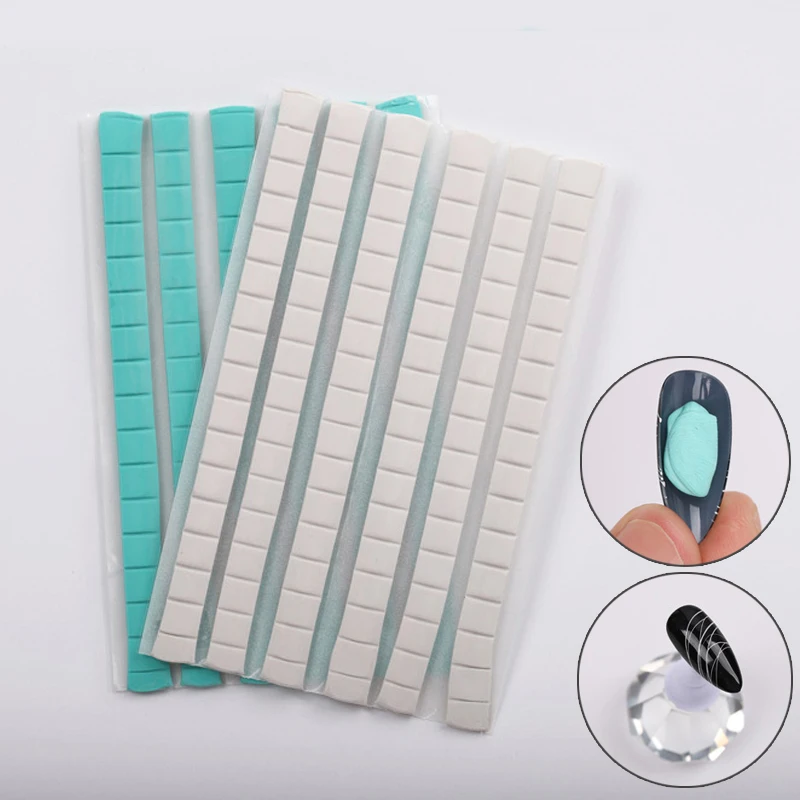 

102 Tips/Pack Nail Adhesive Glue Clay Nail Tips Removable Holder Display Stand Clay For Flase Nails Manicure Clay Practice Tools