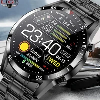 lige new 2021 smart watch men heart rate blood pressure information reminder sport waterproof smart watch for android ios phone