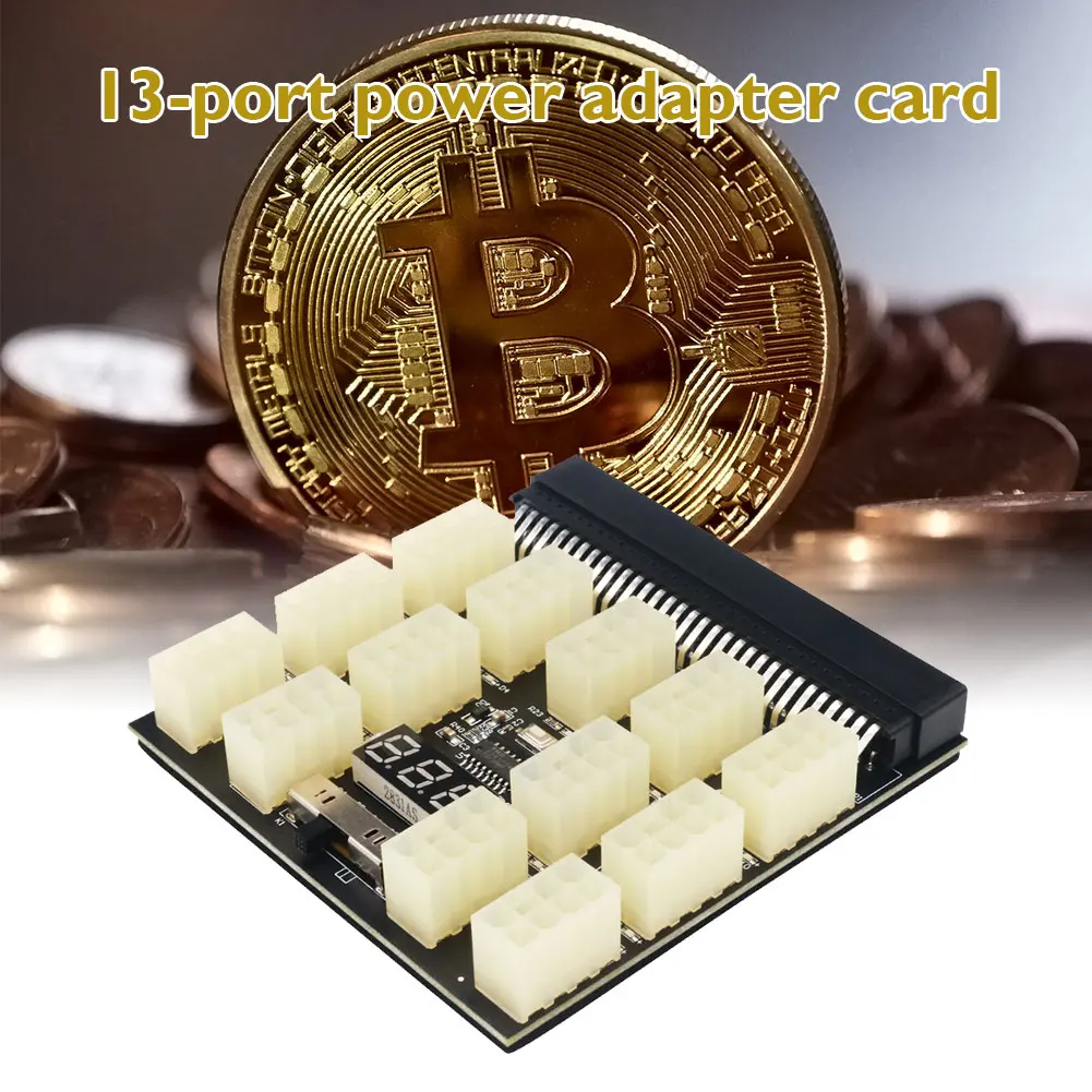 

Адаптер для трансферной карты плата питания 12 В 13X ATX 6 8Pin блок питания для майнинга 1200 Вт