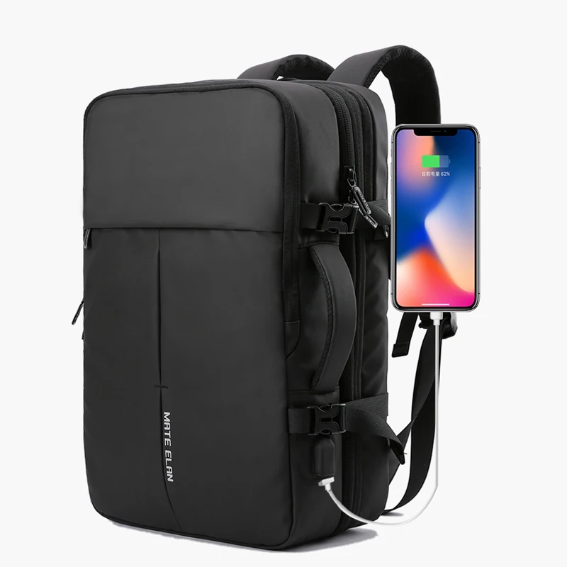 

Новый анти-вор рюкзак Для мужчин 17 дюймов ноутбука Рюкзаки расширяемый большой Ёмкость путешествия рюкзак зарядка через USB Водонепроницаем...