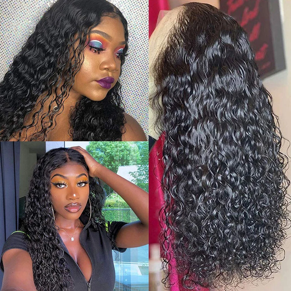 

Brazilian Water Wave 5x5 HD Lace Closure Wig 180 Density 4x4 Closure Wig Water Wave For Women Remy Wet And Wavy Human Hair Wigs