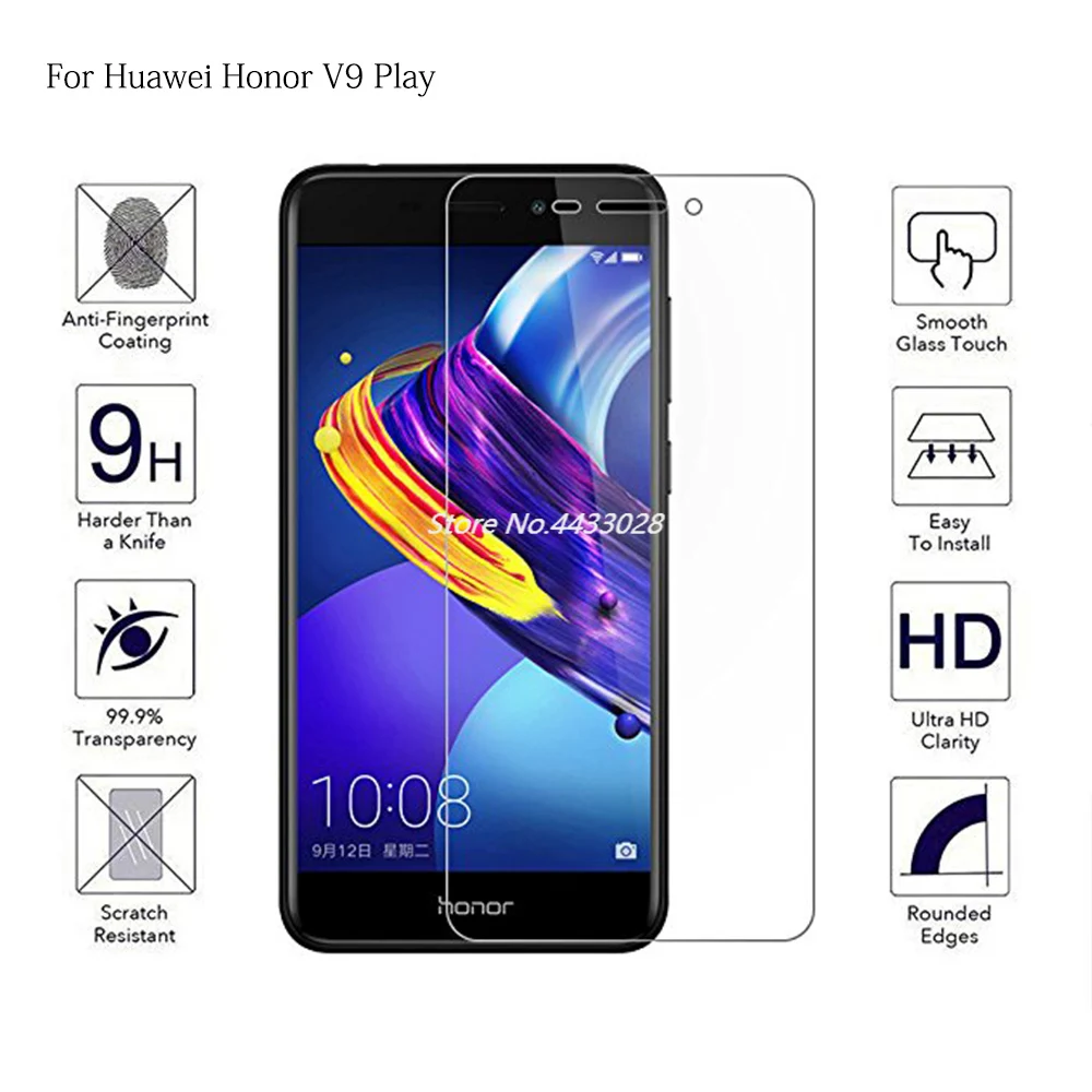 Закаленное стекло для телефона Huawei Honor V9 Play V10 полное клеевое покрытие Защита