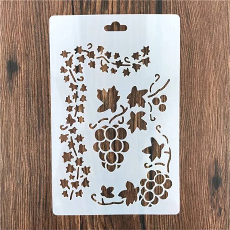 

1 Sheet Grape Vine Leaf Reusable Stencil Airbrush Painting Art Cake Spray Mold DIY Decor Birthday Crafts wholesale