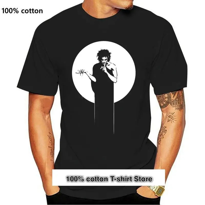 

Camiseta negra переключаемый с удобным микрофоном Sandman, camiseta de Lucifer de la muerde sueño, S-3Xl, подарок