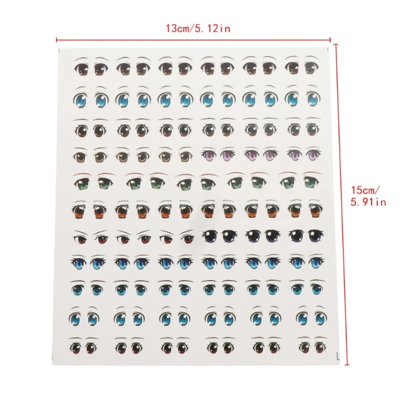 

Anime Figurine Eyes Stickers Doll Face Organ Paster Clay Cartoon Decals