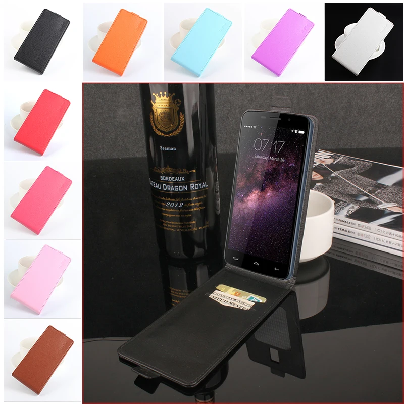 Для HOMTOM HT17 Pro Чехол для телефона чистый цвет [вверх-вниз Открытый] Вертикальный