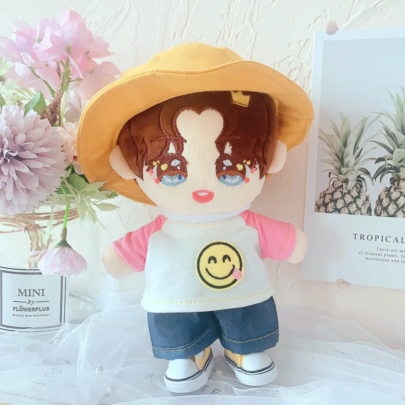 20 см детское платье белая футболка ковбойские широкие брюки Рыбацкая шляпа Exo