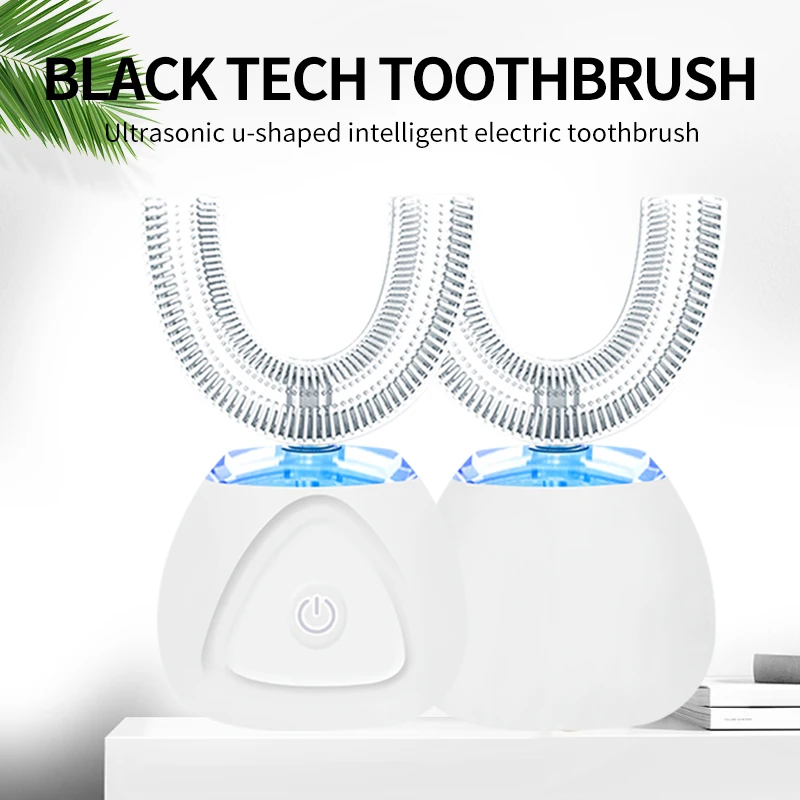 

Smart 360 Degrees Electric Toothbrush Silicon Automatic Ultrasonic Teeth Tooth Brush Adult Washable Whitening USB Rechargeable