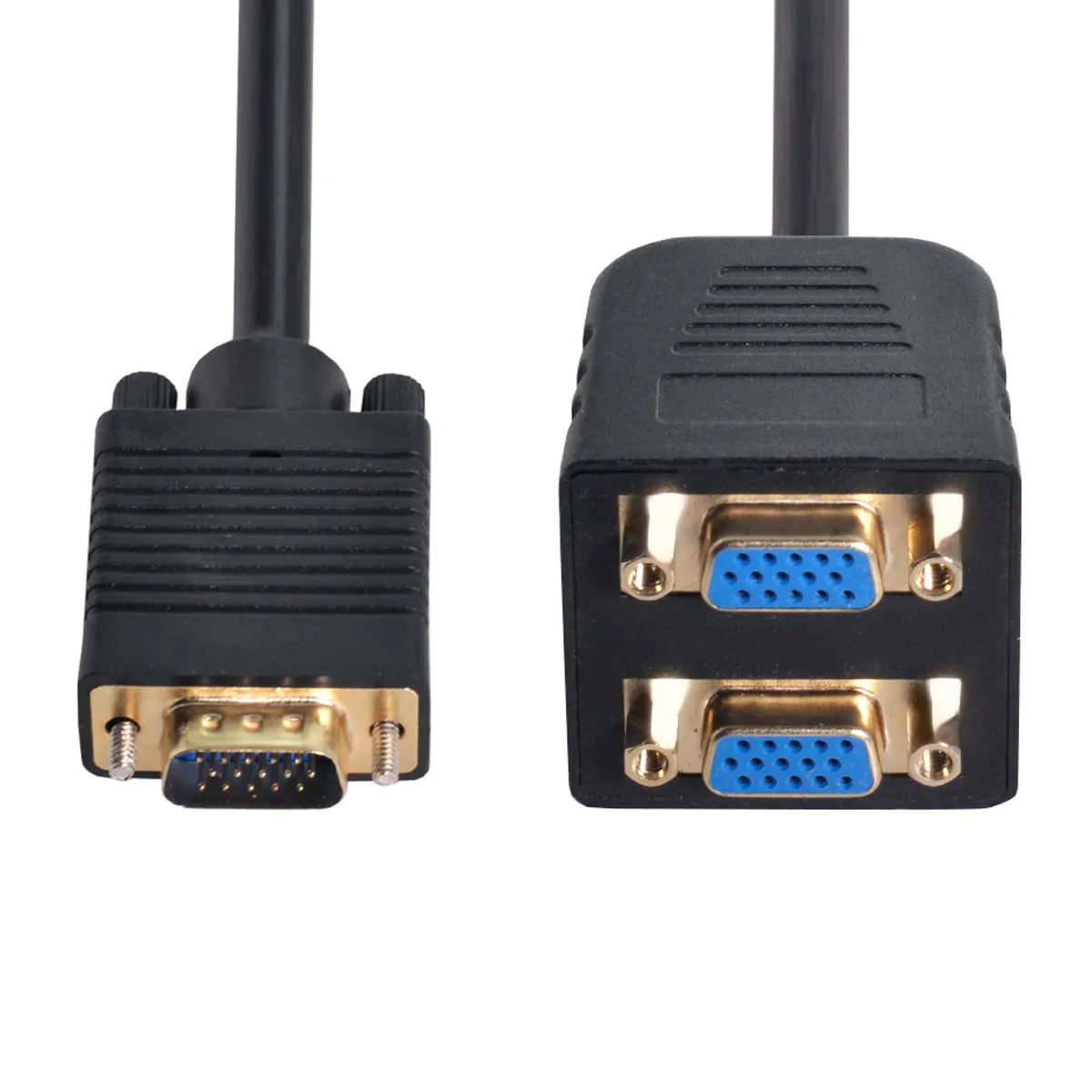 Удлинительный кабель разветвитель с RGB VGA SVGA Male на 2 HD 15 Female|rgb vga|extension cable2 vga |