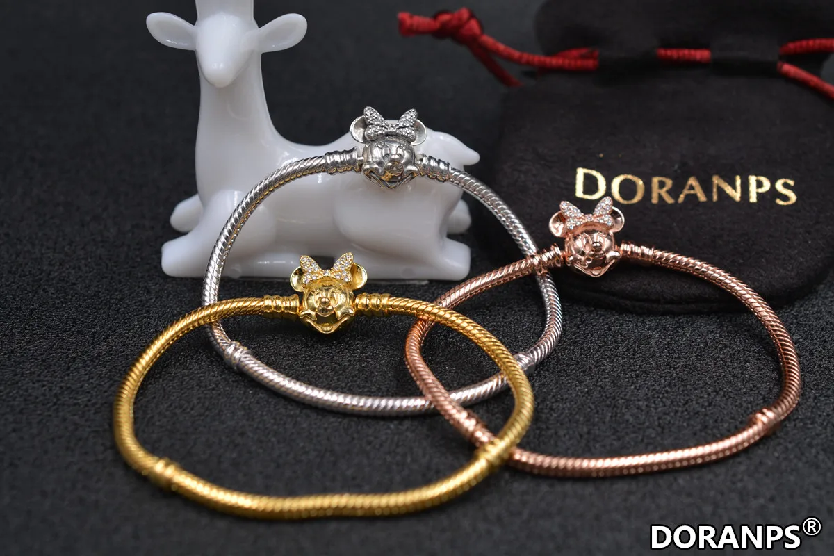 Бренд DORANPS S925 Серебряные браслеты 925 Амулеты Браслет для женщин Подарочные