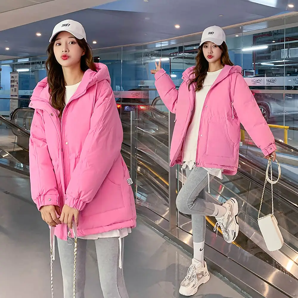 PinkyIsBlack 2021 New High Quality Winter Jacket Women Fashion Hooded Jackets Winter Warm Women Coat Clothing Casual Short Parka