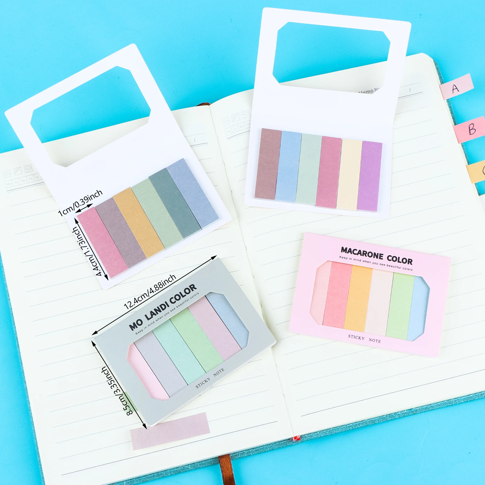 960 Pieces Sticky Index Tabs, Page Markers Sticky Notes Self Adhesive Flag Tabs Office Supplies Stationery